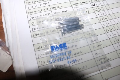 NOS 5 pack Pace 1/8 chisel tip soldering iron tip for PS-90 PN 1121-0337 P5