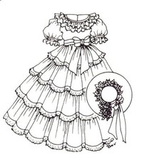 Scarlett Dress 15 16" OR 17-18 sewing pattern Doll BJD Fashion U pick size