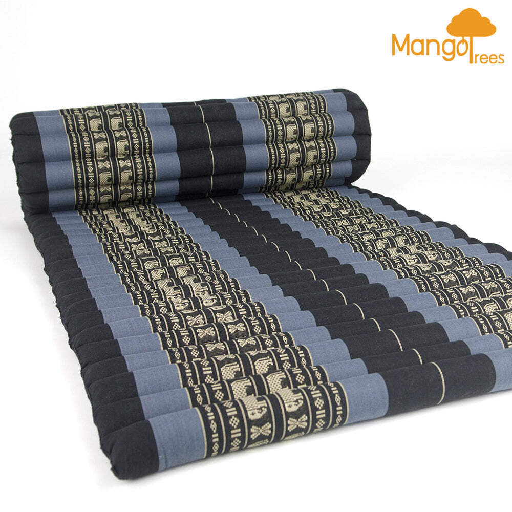 NNEDSZ Thai Kapok Roll Up Mattress Foldout Mat BlueEle