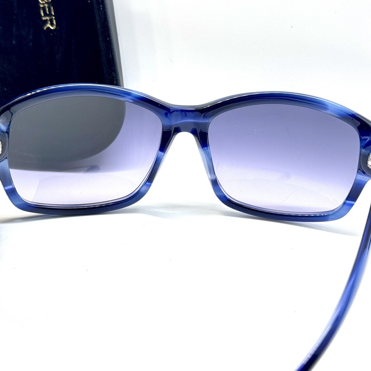 Judith Leiber Couture Blue Purple Sunglasses & Case Swarovski Crystals Gift Judith Leiber Couture Blue Purple Sunglasses Case Swarovski  main image 3
