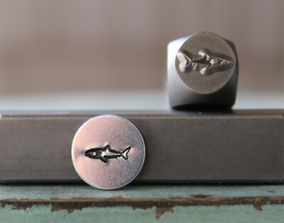 SUPPLY GUY 8mm Mama Shark Metal Punch Design Stamp SGCH-377