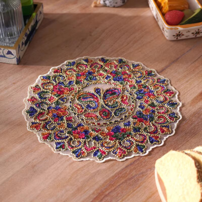 Spitze Stickerei Tischset Tischdecke Retro Deckchen Esstisch Matten Pad Luxuriös