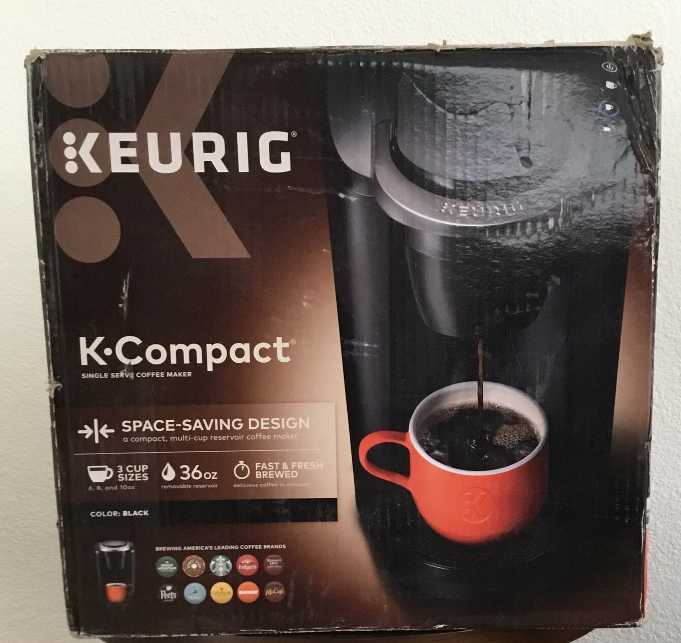 Keurig K-Compact Single-Serve K-Cup Pod Coffee Maker, 3 CUP SIZE 36 OZ FAST&mdash;&mdash;&mdash;29