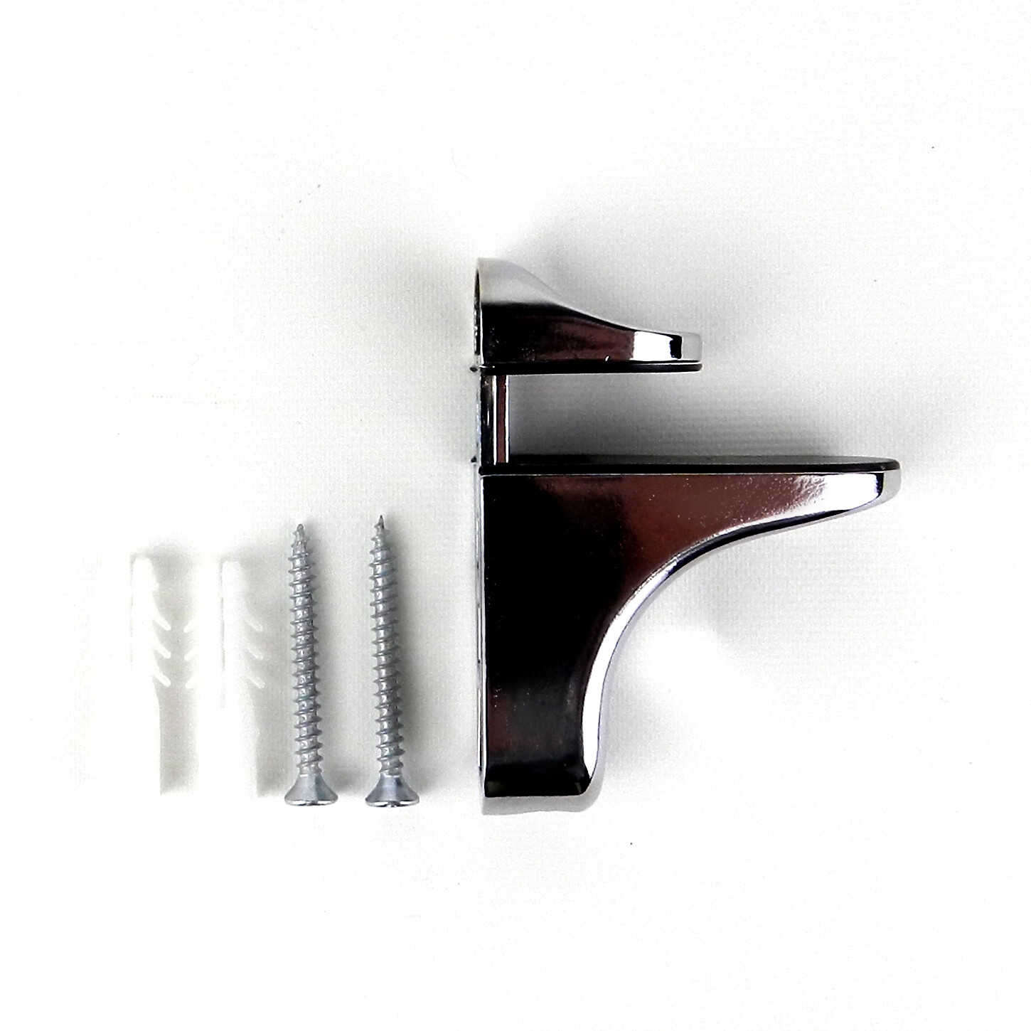 2x Pelican Support Shelf Brackets Adjustable Chrome Glass Clamps 525