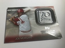 2021 Topps Series 1 70th Anniversary Logo Patch Joe Morgan Reds 70LPJM
