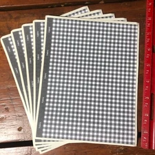 5 Mrs Grossmans Fabric Full Sheet Basic Black Stickers Dollhouse Wallpaper Punch