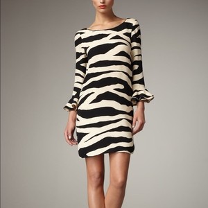 zebra print shift dress