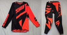 Shift Racing 3Lack Mainline Jersey & Pant Gear Set Black/Orange M/32 *DISPLAY*