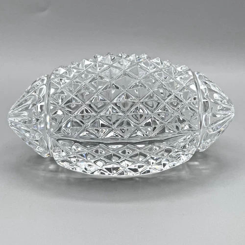 Waterford Crystal Football Paperweight Signed 6" Y2K-Era Vintage Ireland