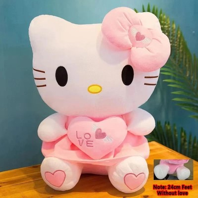 24cm Sanrio Hello Kitty Plush Toy - Kawaii Pink Cat Doll Birthday Gift for Girls