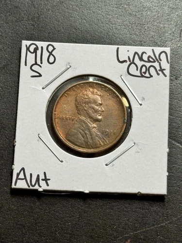 1918 S Lincoln Wheat Cent Penny AU About Uncirculated Better Date Coin (19013)