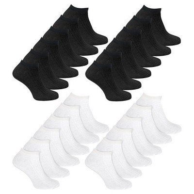 12er Pack Sneaker Socken Herren 100% Baumwolle