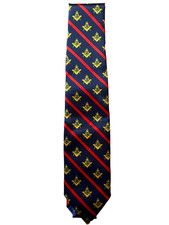 Navy Master Mason Striped Tie Square Compass Masonic Necktie Blue Lodge NEW 