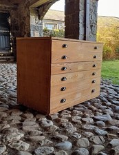 A Hand Made Pine and Plywood Artists Drawers Or Plan Chest C1970s Vintage
