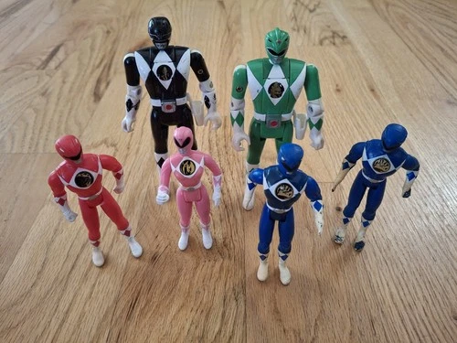Mighty Morphin Power Rangers Lot Vintage Saban 93 95 Black Green Blue Ree Pink