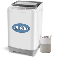 Portable Washing Machine, 15.6lb Capacity Full-Automatic 10 Washing Modes Washer
