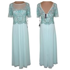 Adrianna Papell Evening Gown 10 Womens Mint Special Occasion Formal Event Dress
