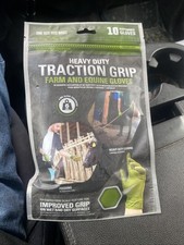 Heavy Duty Traction Grip Farm Gloves One Size- 10 Garden Gloves Green 5 Pair