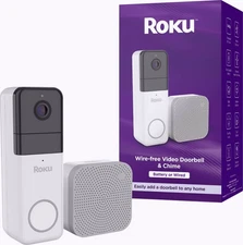 Roku Wire-free Video Doorbell & Chime SE (DB1000R Roku SE)