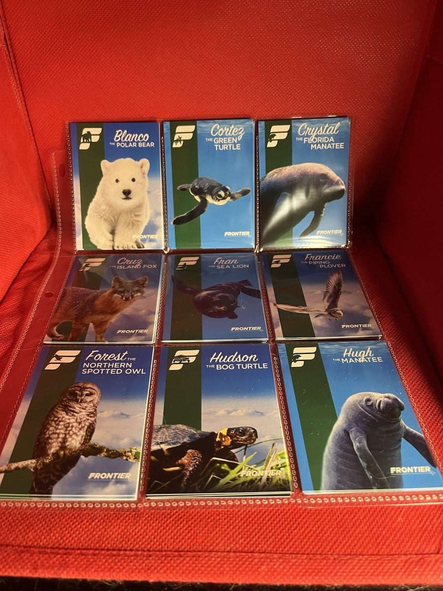 Frontier Airlines Trading Cards-Complete Set Of 26 + Free Powder