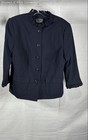 The Limited Women's Navy Blue Blazer Ruffle Collar Cuffs 3/4 Sleeve NWT Sz 12 — photo 3