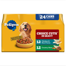 Pedigree Choice Cuts In Gravy Adult Wet Dog Food Chicken & Rice, 13.2 oz 24 Pack 1.71 per gallon
