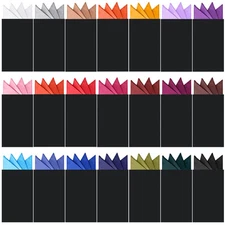 21 Pcs Men's Prefolded Pocket Square on Card Triangles Pocket Square Handkerc...