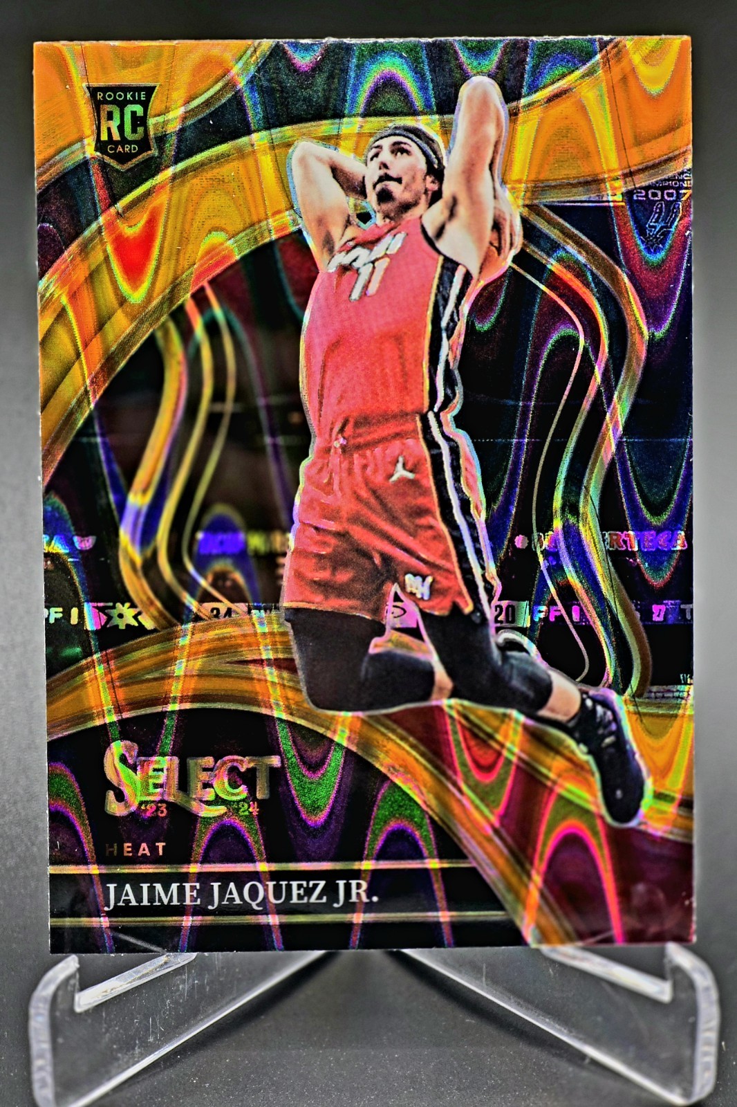 Jaime Jaquez Jr 2023-24 Panini Select COURTSIDE Flash Orange Prizm RC Miami Heat