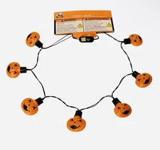 Seasonal Collection LED Necklace, 1 ct. Pumpkins Pattern Halloween Festival