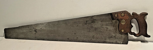 VINTAGE H. Disston & Son 1865-71 #12 Hand Saw 26" 10 TPI Split Nut Crosscut 🌺