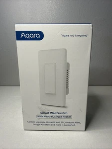 Aqara Interrupteur mural intelligent avec un seul rocker neutre HomeKit, Alexa, Google