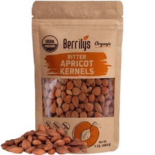 Berrilys Organic Bitter Apricot Kernels - USDA Certified Organic Bitter Apricot