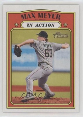 2021 Topps Heritage Minor League Edition In Action Max Meyer #183 1m8