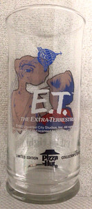 1982 E.T. "Ill Be Right Here" Pizza Hut glass ET The Extra Terrestrial Brand New