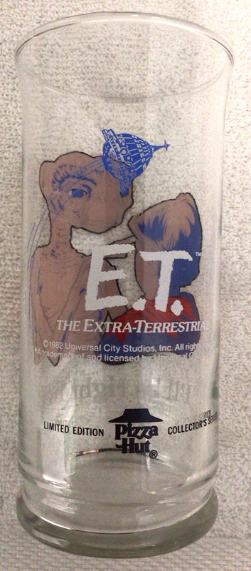 1982 E.T. "Ill Be Right Here" Pizza Hut glass ET The Extra Terrestrial Brand New