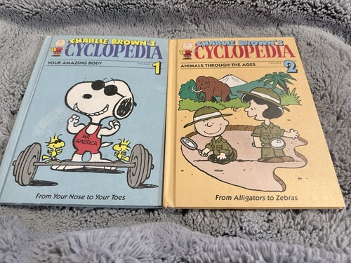 Charlie Brown's Cyclopedia Vol 1 &2 Hardcover Illustrated Children’s Books