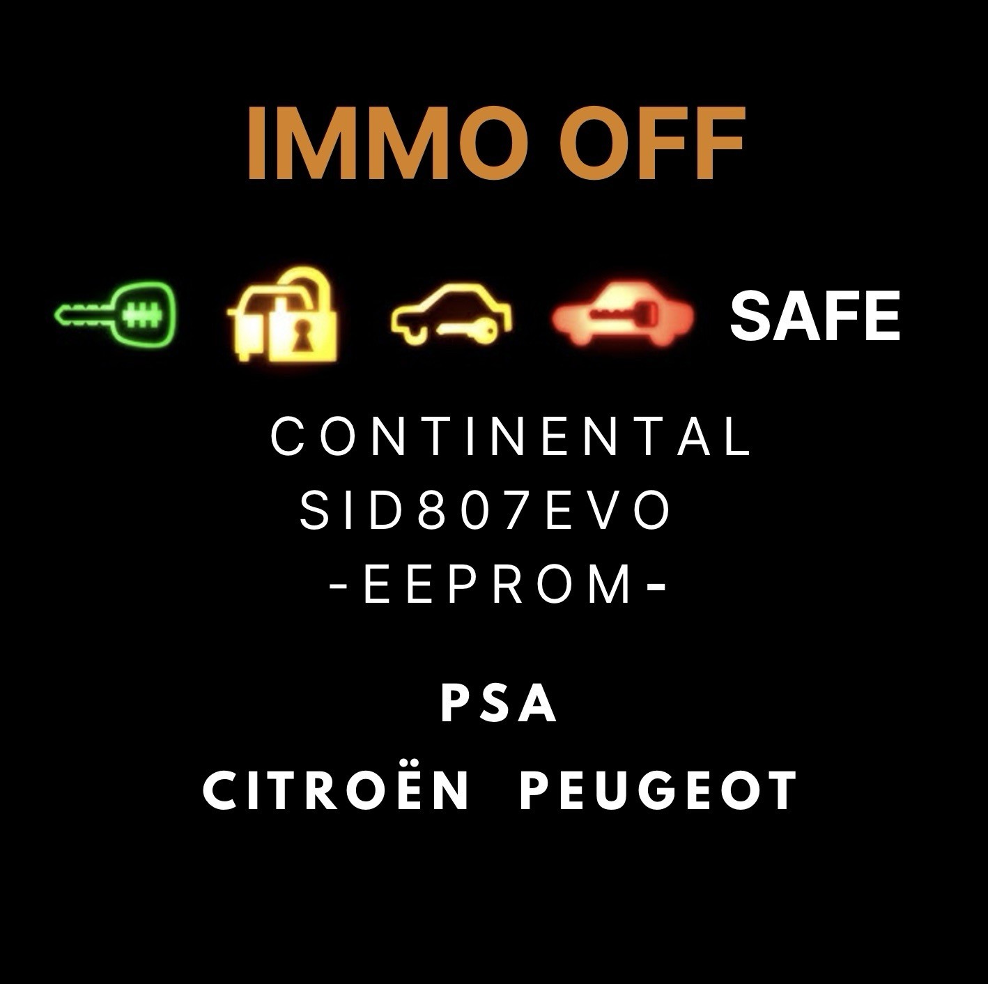 IMMO OFF PSA SID807EVO Continental EEPROM pour diagnostic et réparation injection