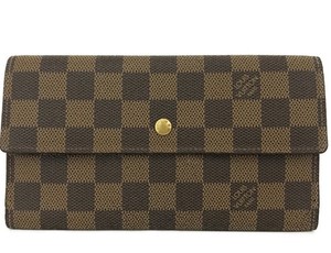Authentic Louis Vuitton Damier Porte Tresor International Trifold Long Wallet
