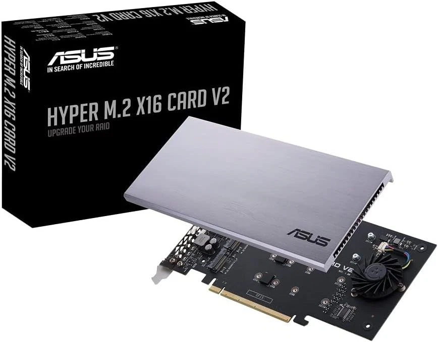 Asus Hyper M.2 x16 Card V2: 4 M.2 Socket, 128 Gbps High-Speed RAID Solution - Image 4 of 4