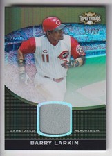 BARRY LARKIN 2011 TOPPS TRIPLE THREADS BASEBALL JERSEY RELIC CARD #D 13/27