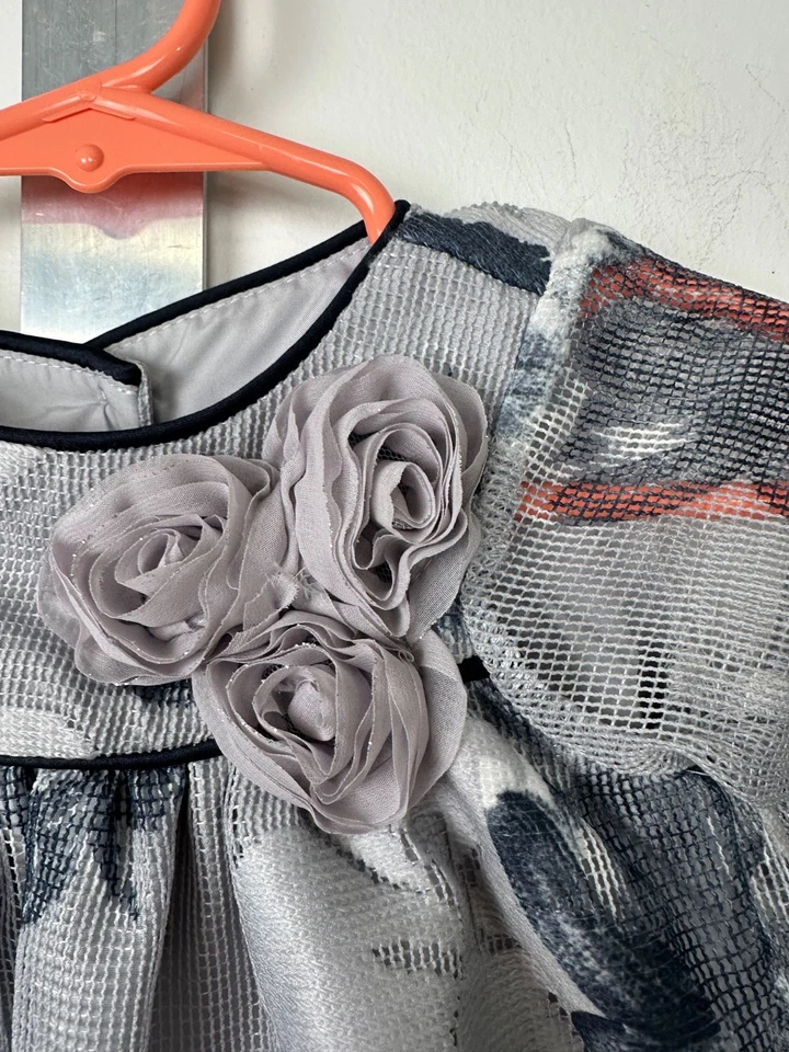 Vestido Laura Ashley London Bebé Niñas 0-3M Azul Encaje Superpuesto Tule Boda D2 Foto 2 de 4