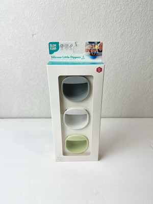 BUMKINS Toddler Silicone Little Dippers 3 Pack Plate Attachment Easy Eating