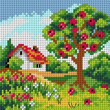 Orchidea Needlepoint canvas for halfstitch without yarn Four Seasons - Summer...