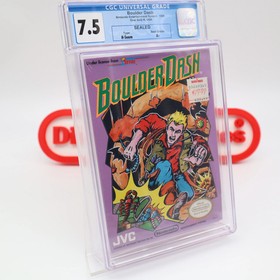 NES Nintendo BOULDER DASH - CGC GRADED 7.5 A+! NEW & Factory Sealed with H-Seam!