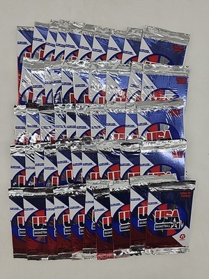 Lot of 50 Packs Sealed, Unopened 1996 Texaco Skybox USA Basketball Cards