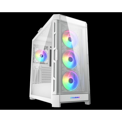COUGAR DuoFace Pro White ATX Mid Tower Gaming Case, 390mm GPU supported, built-i