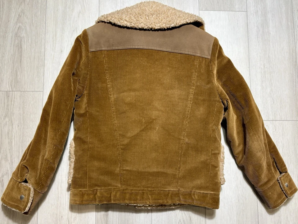 Abrigo Chaqueta Rancho Forrado Sherpa Pana Sears Roebuck Años 70 De Colección Marrón Para Hombre Grande Foto 2 de 4