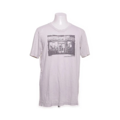 Apparel, T-shirt, Größe: L, Weiß/Schwarz, Baumwolle, Print, Herren #Qrm
