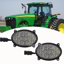 2PCS Oval LED Headlight For John Deere 8120 8120T 8130 8220 8220T 8225R RE271574