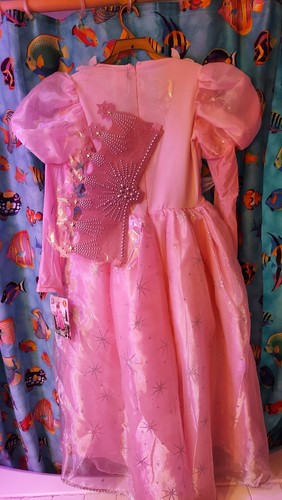 Size LARGE Wizard of Oz Wicked Glinda Good Witch Costume Dress, Crown NEW W/TAGS - Picture 3 of 9